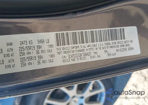 2019 Dodge Journey Gt from USA, damaged, VIN 3C4PDCEG3KT680637